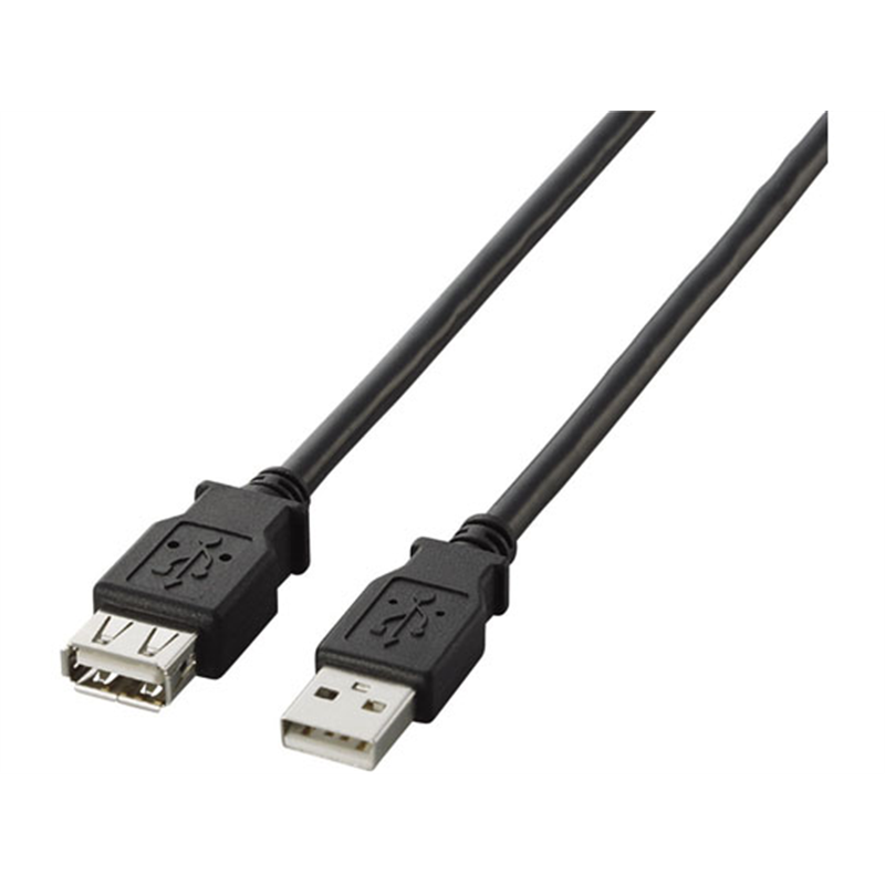 エレコム USB2.0延長ケーブル A-A 3.0m U2C-E30BK 1個（ご注文単位1個）【直送品】
