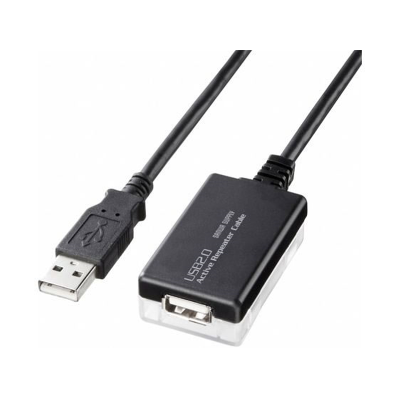 サンワサプライ 12m延長USB2.0アクティブリピーターケーブル 1本（ご注文単位1本）【直送品】