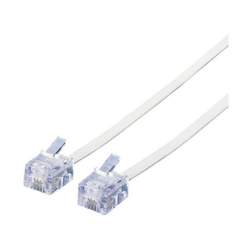 エレコム スリムモジュラケーブル 白 20m MJ-20WH 1個（ご注文単位1個）【直送品】