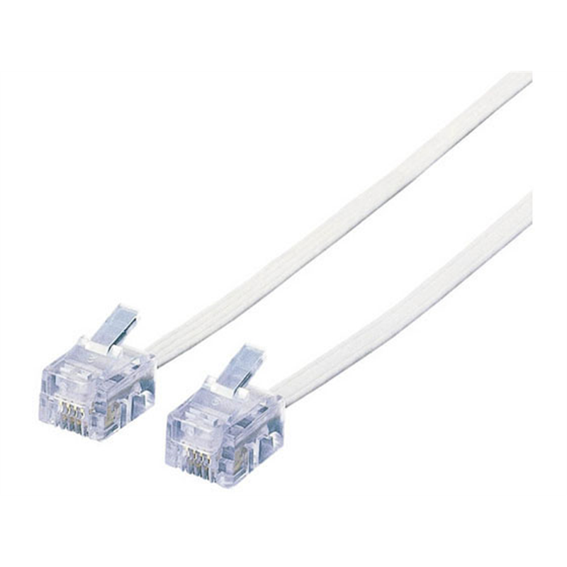 エレコム スリムモジュラケーブル 白 5m MJ-5WH 1個（ご注文単位1個）【直送品】