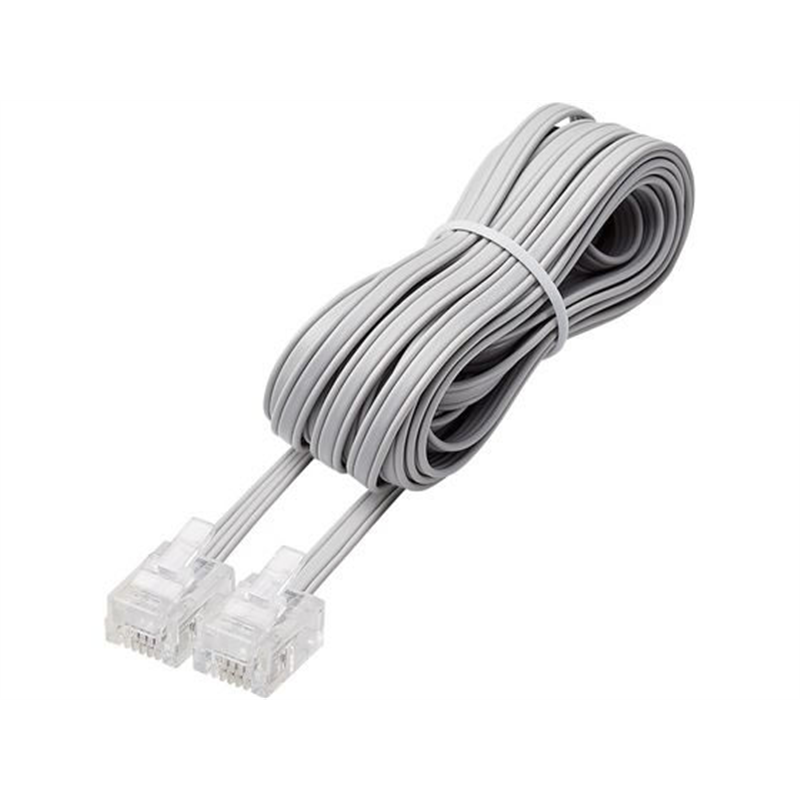 エレコム スリムモジュラーケーブル 3m ホワイト MJ-3WH 1個（ご注文単位1個）【直送品】