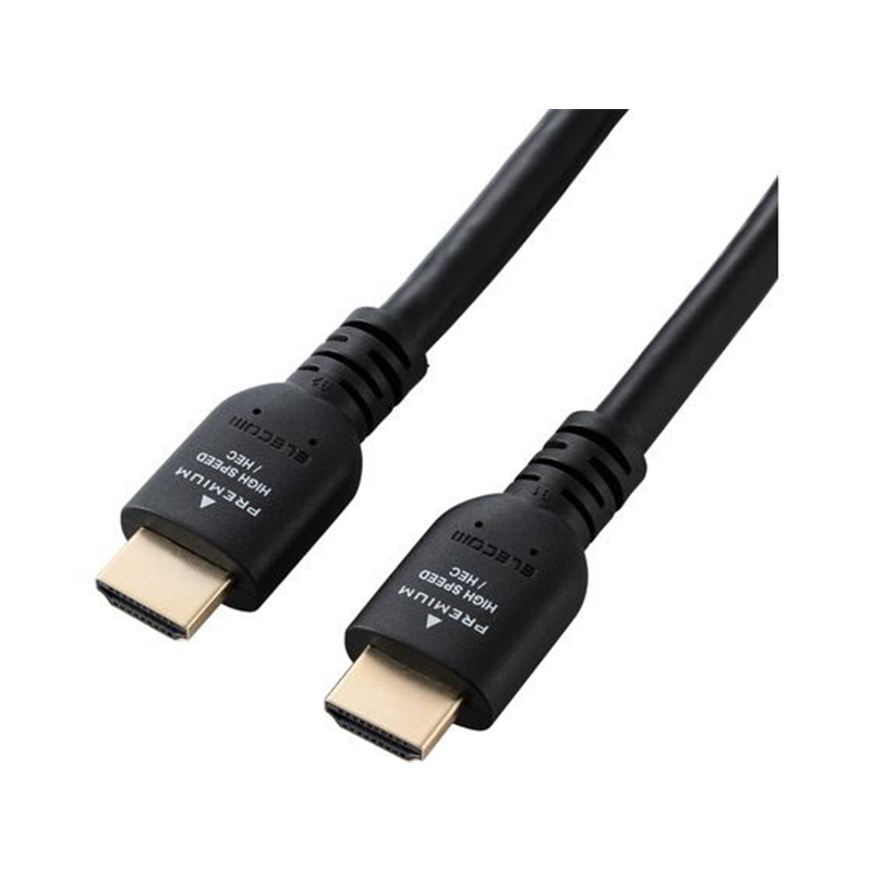 エレコム HDMIケーブル 5m プレミアム 4K クロ DH-HDPS14E50BK2 1個（ご注文単位1個）【直送品】