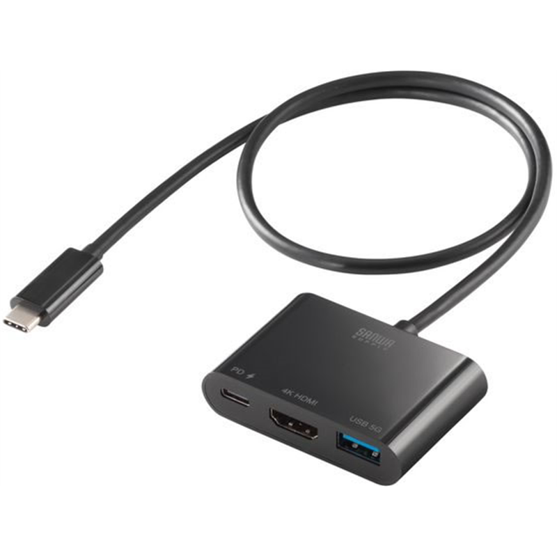 サンワサプライ USBType C-HDMI変換アダプタ AD-ALCPHDPD02 1本(ご注文単位1本)【直送品】