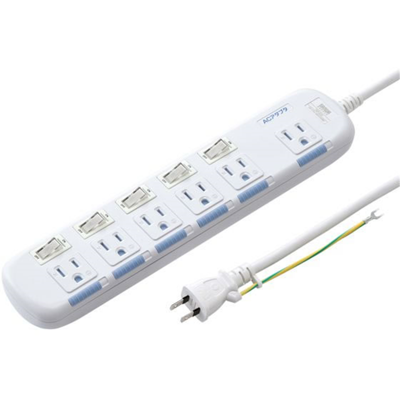 サンワサプライ 省エネタップ 3P 6個口 5m TAP-S10N2-5 1個（ご注文単位1個）【直送品】