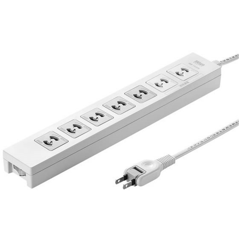 サンワサプライ 雷ガードタップ 2P 7個口 2m TAP-F27-2K 1個（ご注文単位1個）【直送品】