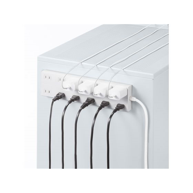 サンワサプライ 電源タップ 2P・12個口・5m TAP-2312-5W 1本（ご注文単位1本）【直送品】