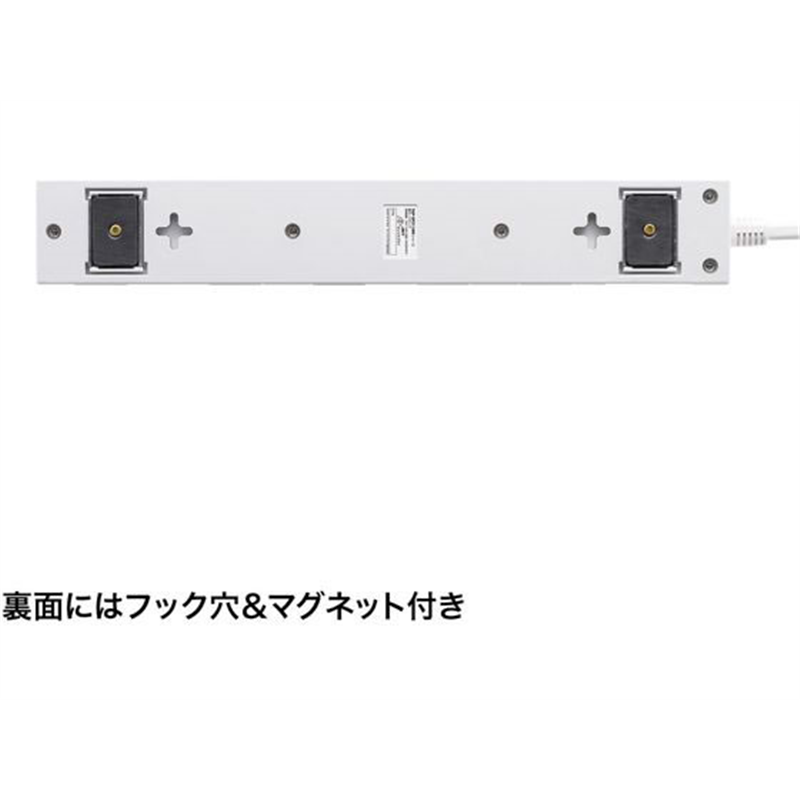 サンワサプライ 雷ガードタップ 10個口 3m 白 TAP-SP2110N-3W 1本（ご注文単位1本）【直送品】