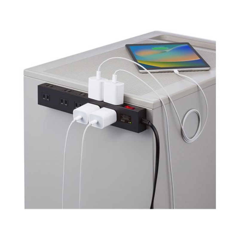 サンワサプライ 雷ガードタップ 10個口 5m 黒 TAP-SP2110N-5BK 1本（ご注文単位1本）【直送品】