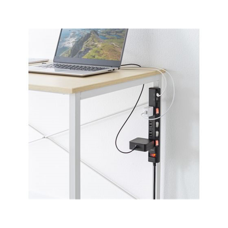 サンワサプライ 節電タップ 2P 4個口 2m ブラック TAP-B107UC-2BK 1個（ご注文単位1個）【直送品】