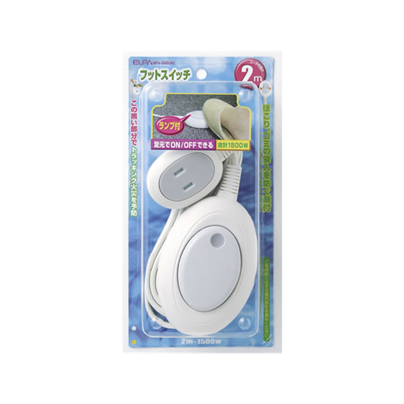 朝日電器 フットスイッチ 2M WFS-200B(W) 1個（ご注文単位1個）【直送品】