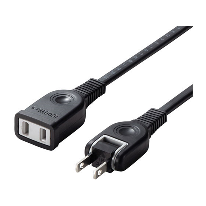 サンワサプライ 電源延長コード 2P・ブラック・10m TAP-EX2110BK 1本（ご注文単位1本）【直送品】