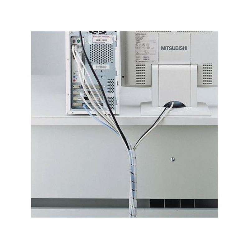 エレコム ケーブルスパイラスチューブ 5.0m クリア BST-20CR 1個（ご注文単位1個）【直送品】