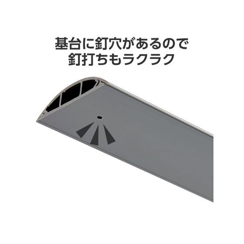 エレコム 配線カバー 床用(1m×78mm) グレー LD-GA1507MGY 1個(ご注文単位1個)【直送品】