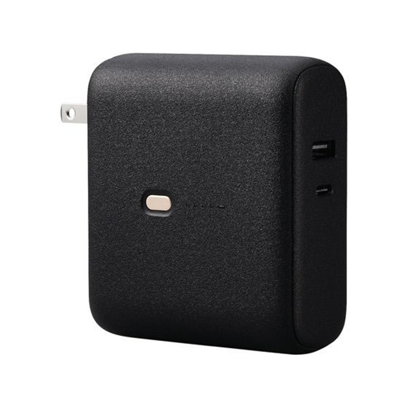 エレコム AC充電器一体モバイルバッテリー 10000mAh ブラック 1個（ご注文単位1個）【直送品】