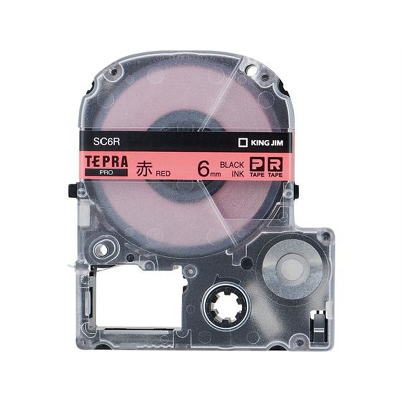 キングジム テプラPROテープ 6mm 赤／黒文字 5個 SC6R-5P 1箱（ご注文単位1箱）【直送品】