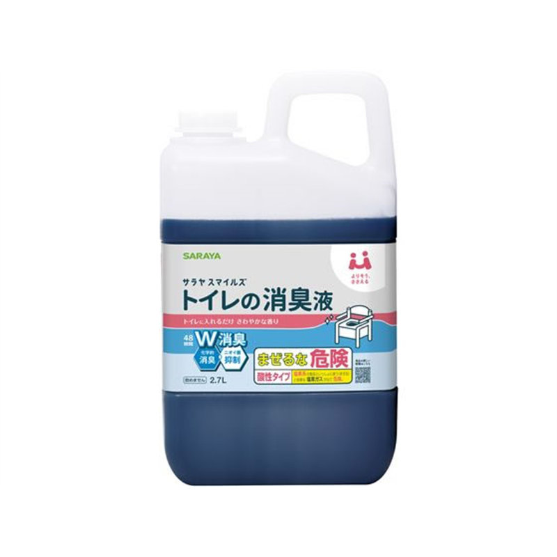 サラヤ サラヤスマイルズ トイレの消臭液 2.7L 1個(ご注文単位1個)【直送品】