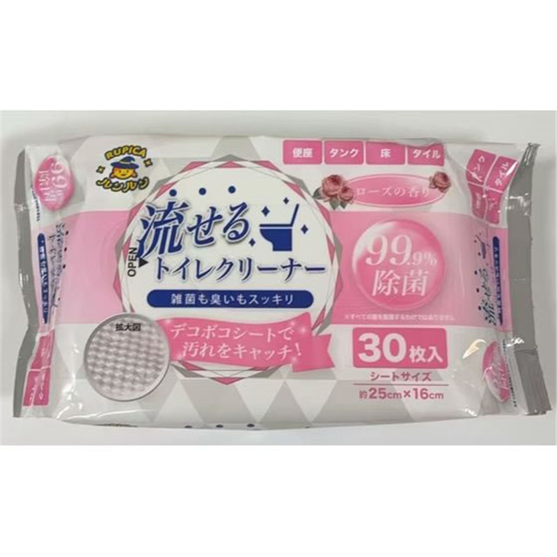 ランディスミス RUPICAルンルン 流せるトイレクリーナー ローズ 30枚 RR-2 1個（ご注文単位1個）【直送品】