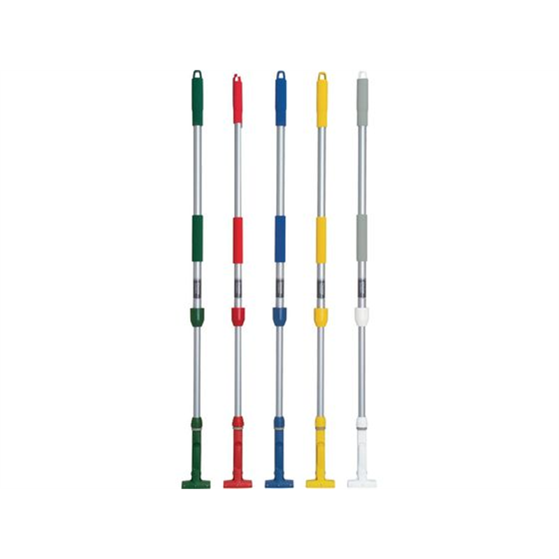 テラモト FXハンドル アルミ伸縮柄 グリーン 1本（ご注文単位1本）【直送品】