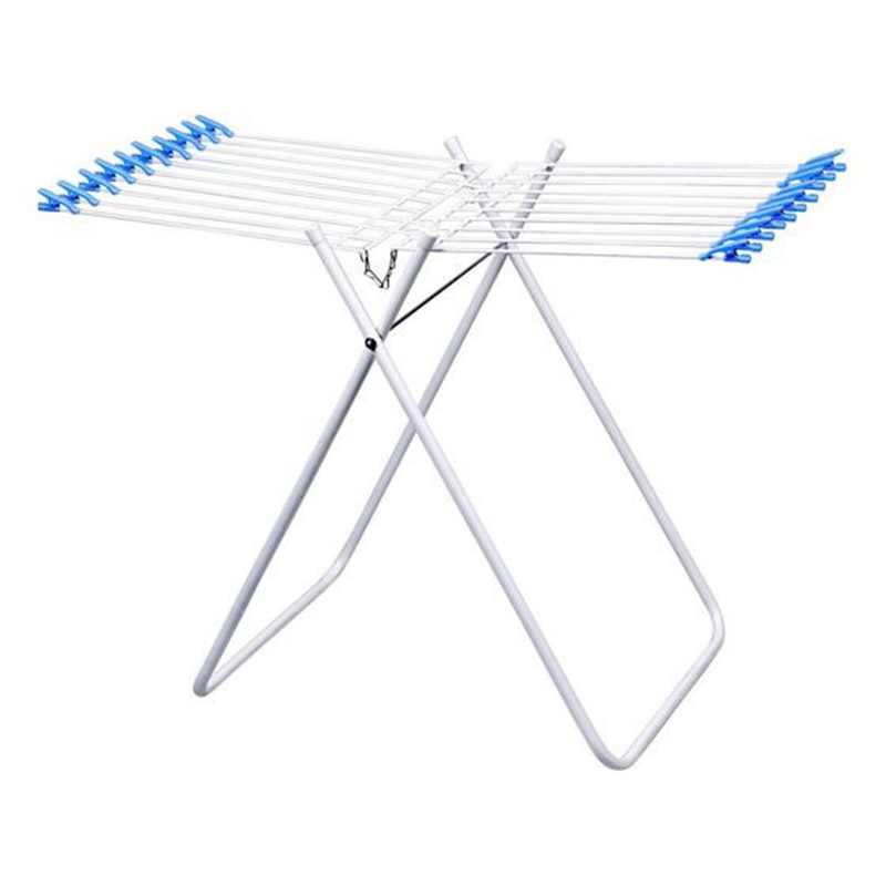 サワフジ スタンド物干しE20DX 20枚掛け ライトブルー LSM-20 1台(ご注文単位1台)【直送品】