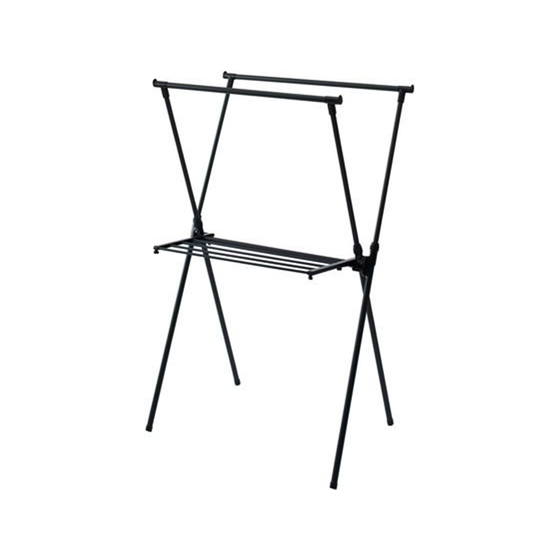 天馬 PORISH ブラック物干し 室内物干し X型 PSBK-04 1台（ご注文単位1台）【直送品】