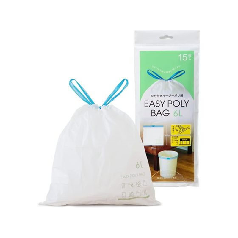 ネクスタ ひも付きイージーポリ袋 6L用 15枚 1袋（ご注文単位1袋）【直送品】