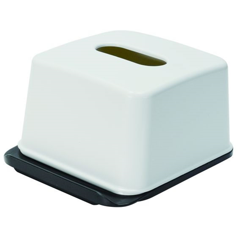 ライクイット ハーフティッシュボックス ホワイト 1個（ご注文単位1個）【直送品】