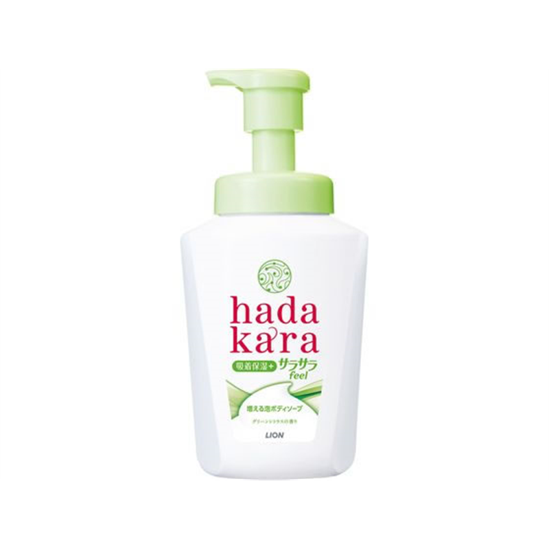 ライオン hadakara泡ボディソープ サラサラ グリーンシトラス 本体530mL 1個（ご注文単位1個）【直送品】