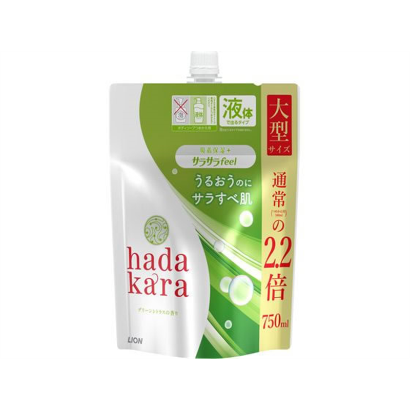 ライオン hadakara(ハダカラ)ボディソープ グリーンシトラス 詰替大型 1個（ご注文単位1個）【直送品】