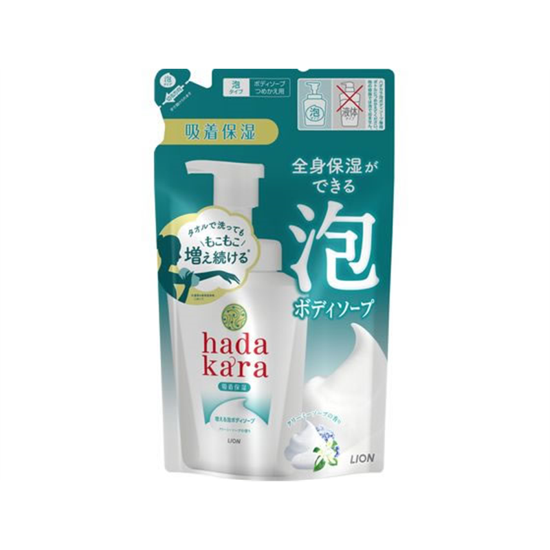 ライオン hadakara ボディソープ 泡 クリーミーソープ 詰替 440mL 1個（ご注文単位1個）【直送品】