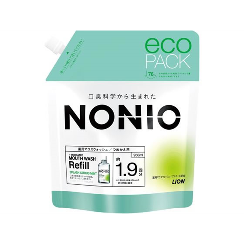 ライオン NONIO マウスウォッシュ スプラッシュシトラスミント詰替 950mL 1個（ご注文単位1個）【直送品】