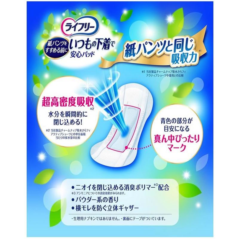 ライフリー いつもの下着で安心パッド 100cc 22枚 1パック（ご注文単位1パック）【直送品】