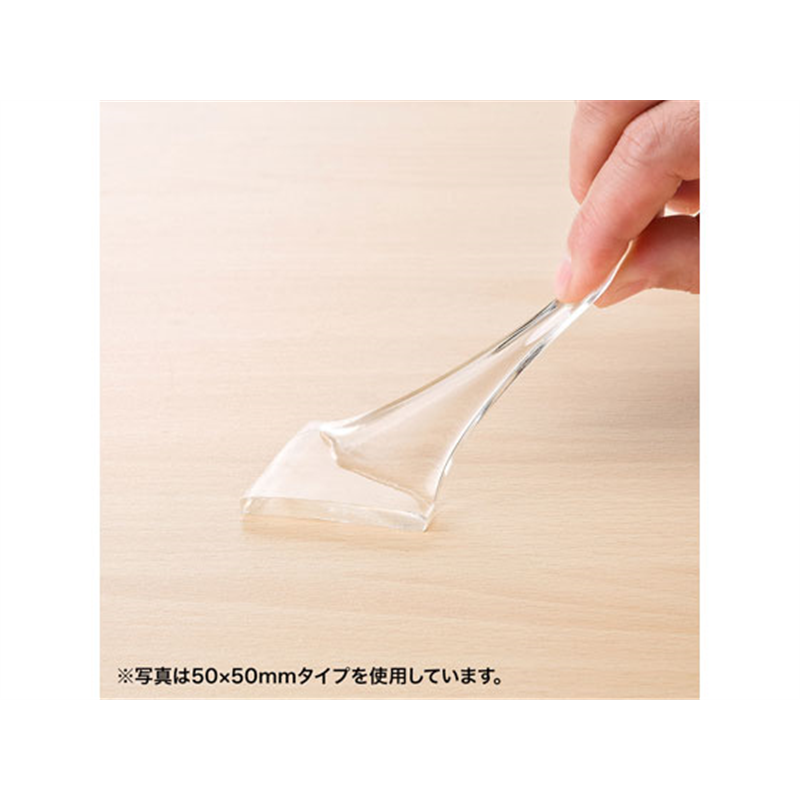 サンワサプライ 透明両面粘着ゴム 非難燃性 クリア 中 QL-75CL 1セット（ご注文単位1セット）【直送品】