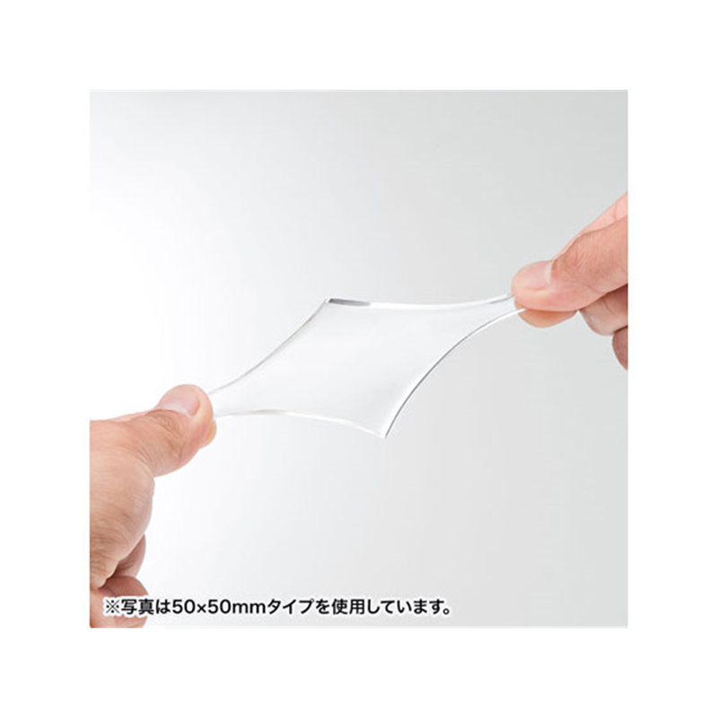 サンワサプライ 透明両面粘着ゴム 非難燃性 クリア 中 QL-75CL 1セット（ご注文単位1セット）【直送品】