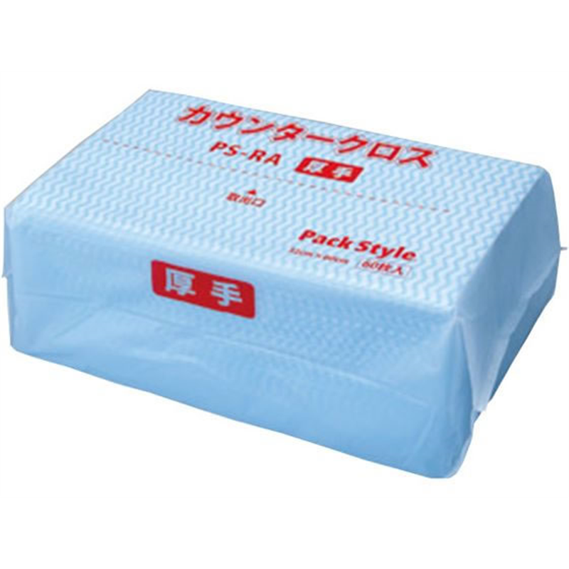 パックスタイル カウンタークロス ダスター 厚 青 60枚 1袋(ご注文単位1袋)【直送品】