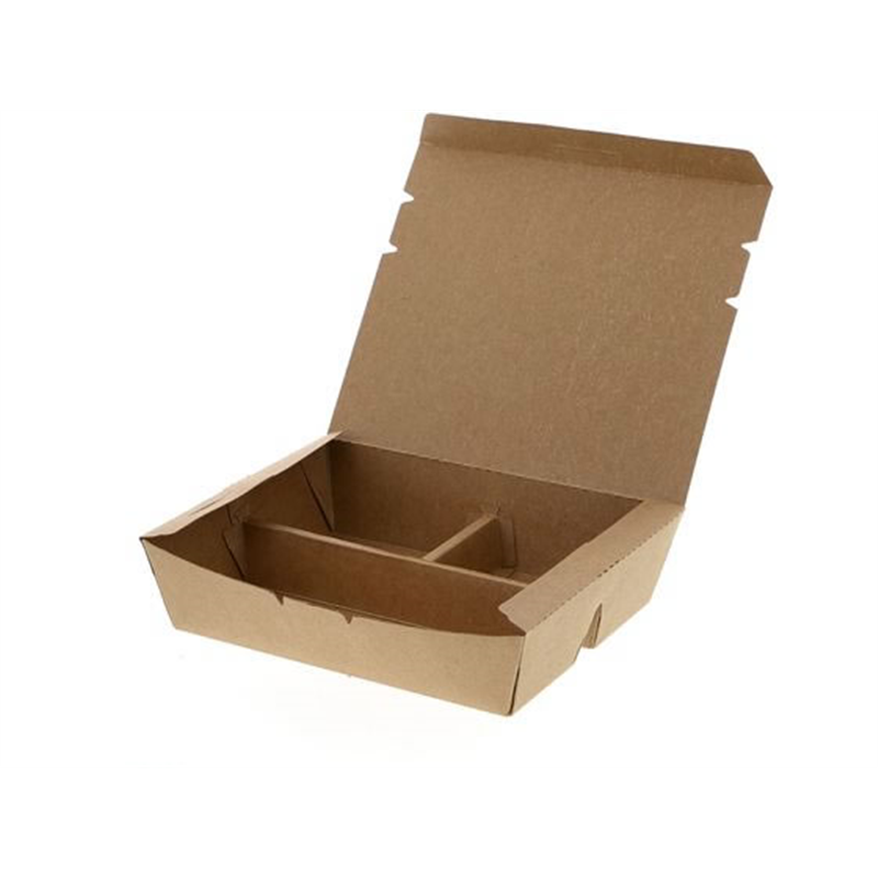 ヘイコー エコランチボックス 3仕切 クラフト 20枚 004409006 1パック（ご注文単位1パック）【直送品】