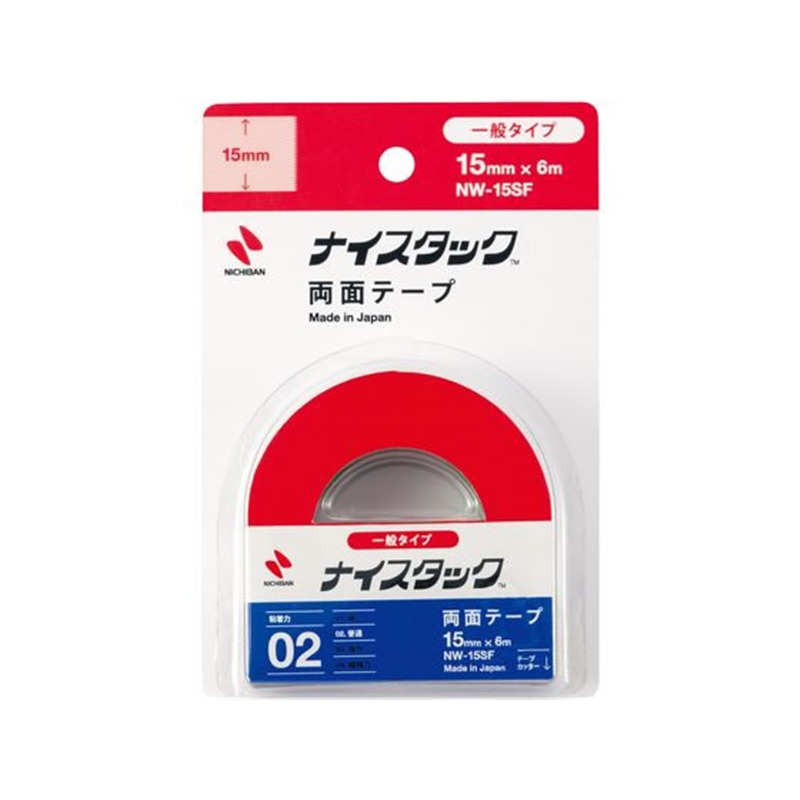 ニチバン ナイスタック 小巻 一般タイプ 15mm×6m巻 NW-15SF 1巻（ご注文単位1巻）【直送品】