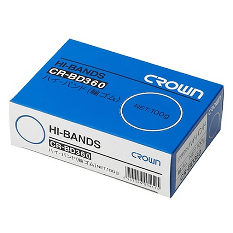 クラウン 輪ゴム ハイバンド100g CR-BD360-AM 61-9294-24 1箱（ご注文単位1箱）【直送品】