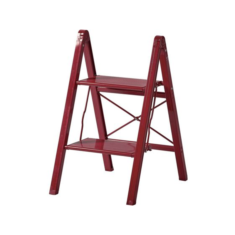 天馬 アルミ踏み台スリム2段 レッド 812004234 1台(ご注文単位1台)【直送品】