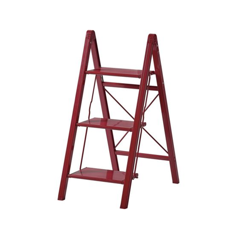 天馬 アルミ踏み台スリム3段 レッド 812004236 1台(ご注文単位1台)【直送品】