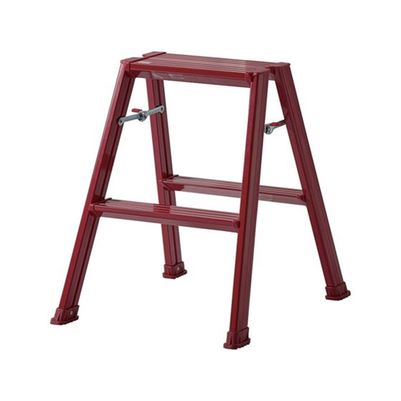 天馬 アルミ踏み台2段 レッド 812004244 1台（ご注文単位1台）【直送品】