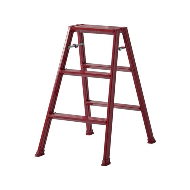 天馬 アルミ踏み台3段 レッド 812004246 1台（ご注文単位1台）【直送品】