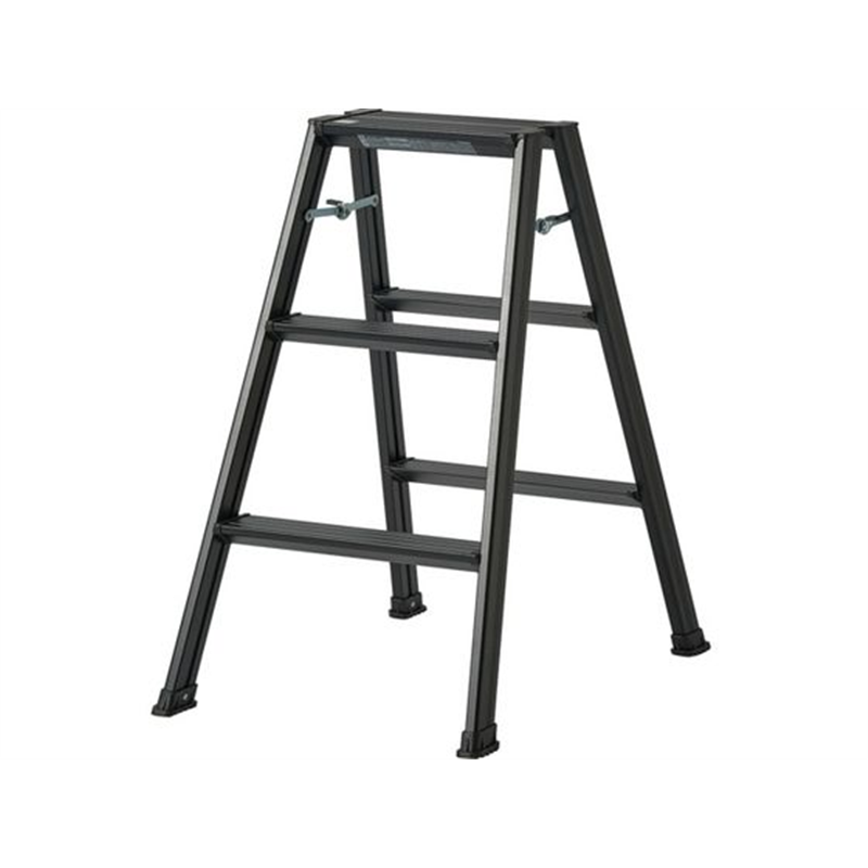 天馬 アルミ踏み台3段 ブラック 812004247 1台(ご注文単位1台)【直送品】