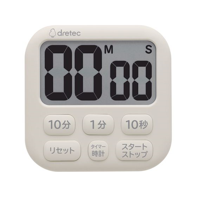 dretec 抗菌タイマー「ポポラ6」 アイボリー T-621IV 1台（ご注文単位1台）【直送品】