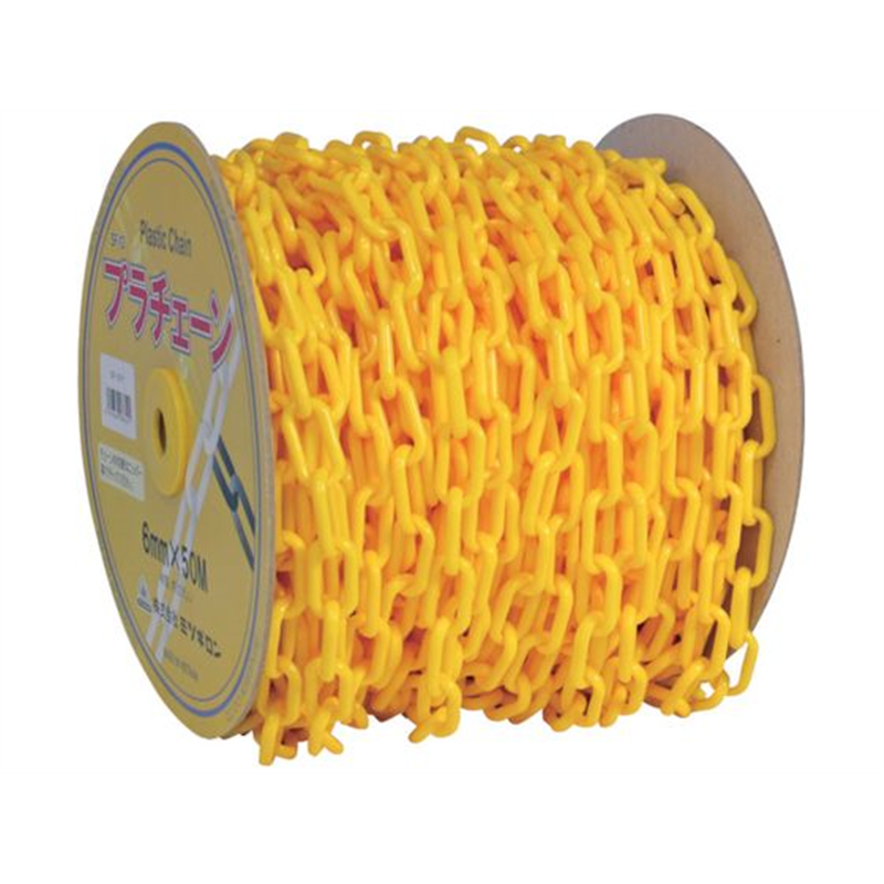 ミツギロン プラチェーン 黄 6mm×50m巻 PC-Y6 1巻(ご注文単位1巻)【直送品】