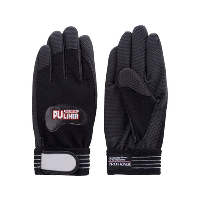 富士グローブ 合成皮革手袋 PUライナーアルファ ブラック LL 0783 1双（ご注文単位1双）【直送品】