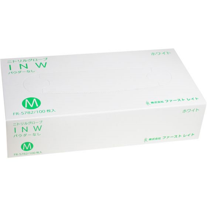 ファーストレイト ニトリルグローブ INW Mサイズ 100枚 FR-5782 1個（ご注文単位1個）【直送品】