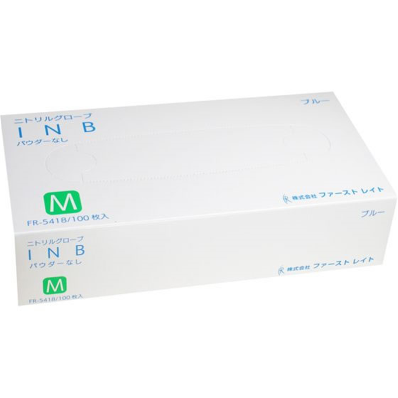 ファーストレイト ニトリルグローブ INB Mサイズ 100枚 FR-5418 1個（ご注文単位1個）【直送品】