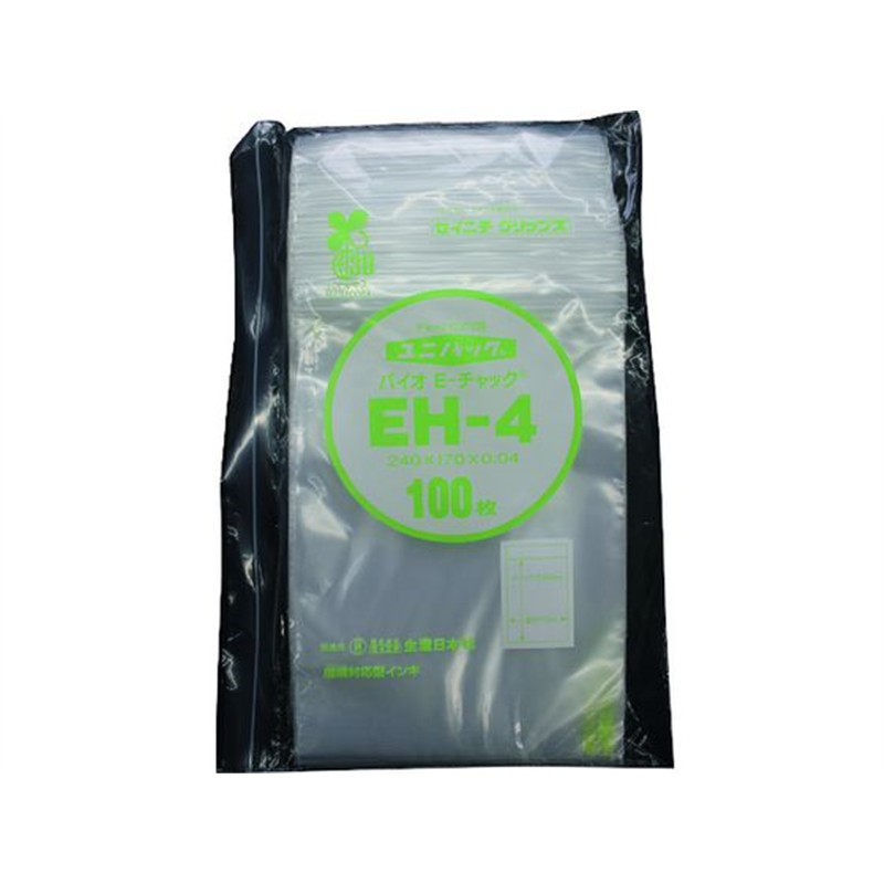 セイニチ 「ユニパック」バイオEチャック規格品チャック付ポリエチレン袋 EH-4 1袋（ご注文単位1袋）【直送品】