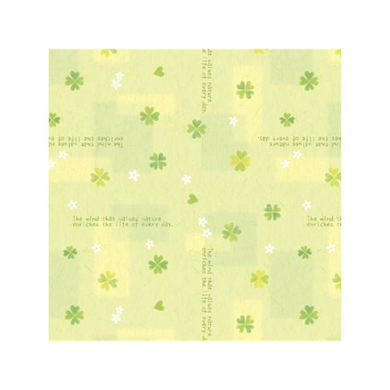 ササガワ 包装紙 ハッピークローバー 半才判 50枚 49-1514 1束（ご注文単位1束）【直送品】