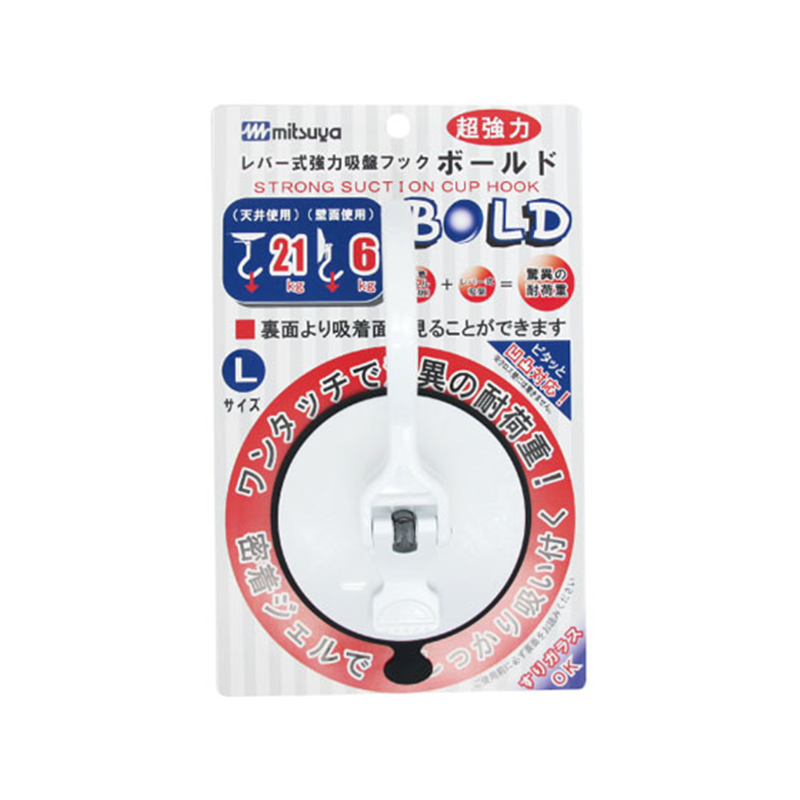 ミツヤ 強力吸盤フック ボールド 大 5個 KHB-20 1箱（ご注文単位1箱）【直送品】